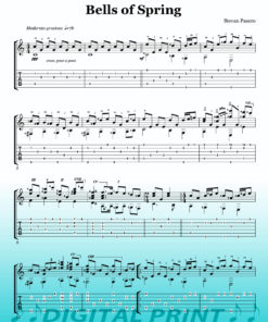 Stevan Pasero Guitar Originals: Bells of Spring printed sheet music score