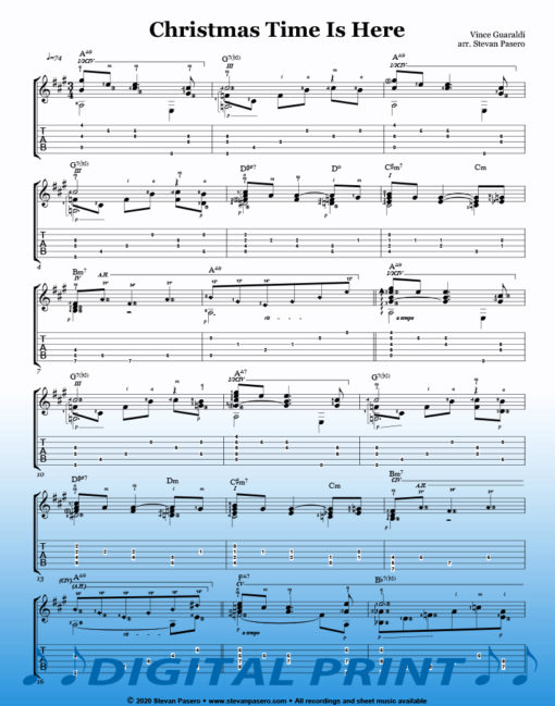 Christmas Time Is Here sheet music by Stevan Pasero