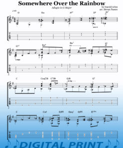 Somewhere Over the Rainbow guitar sheet music arranged by Stevan Pasero