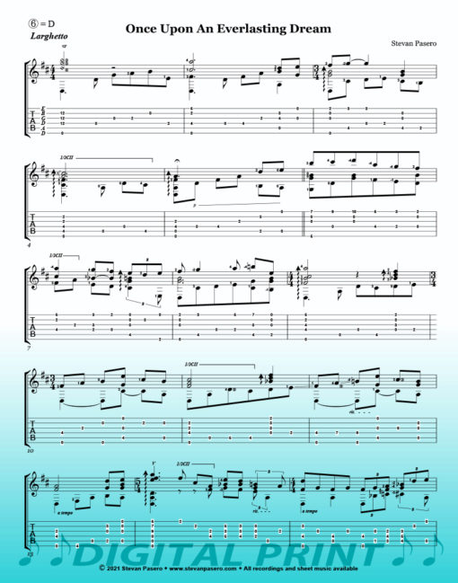 Once Upon An Everlasting Dream sheet music by Stevan Pasero